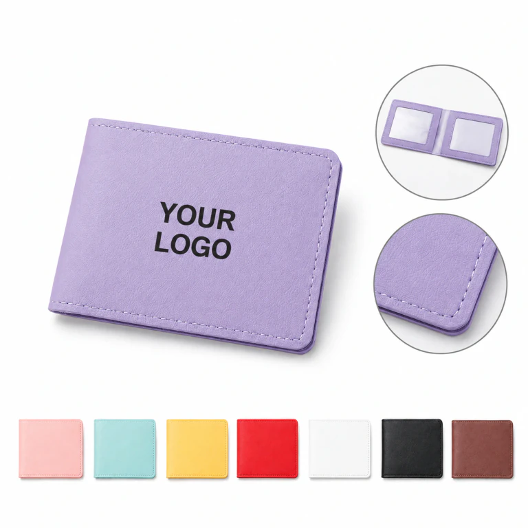 PU Leather Candy Color RFID Blocking Credit Card Holder Wallet for Women