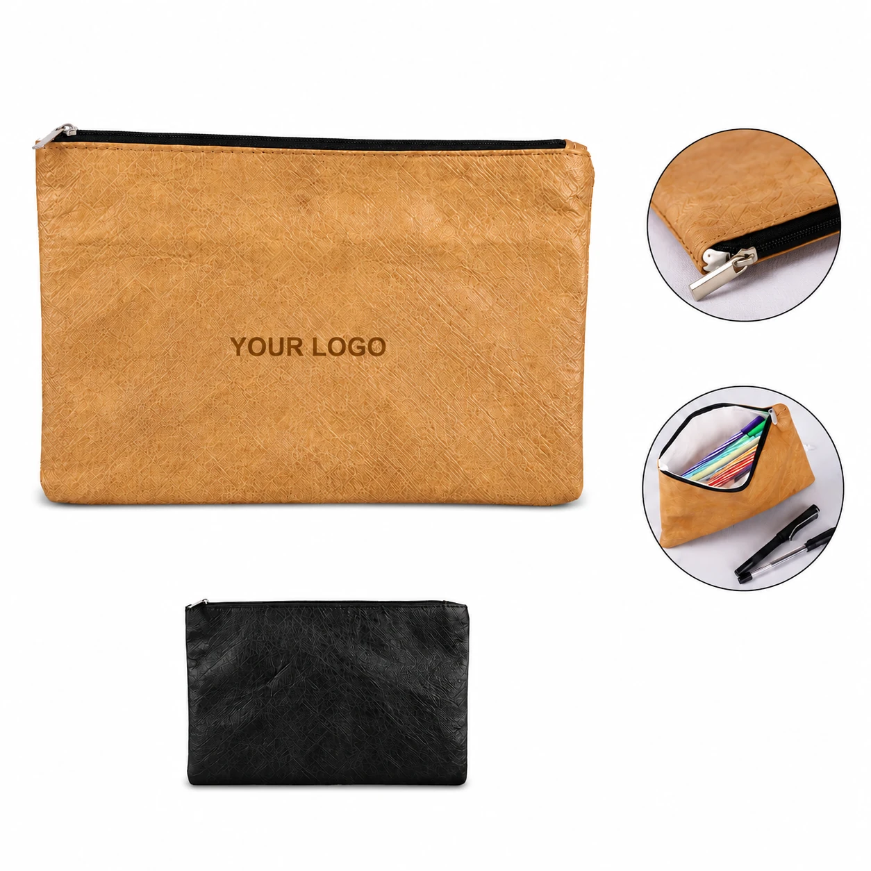 Customizable Portable Zipper DuPont Paper Storage Bag