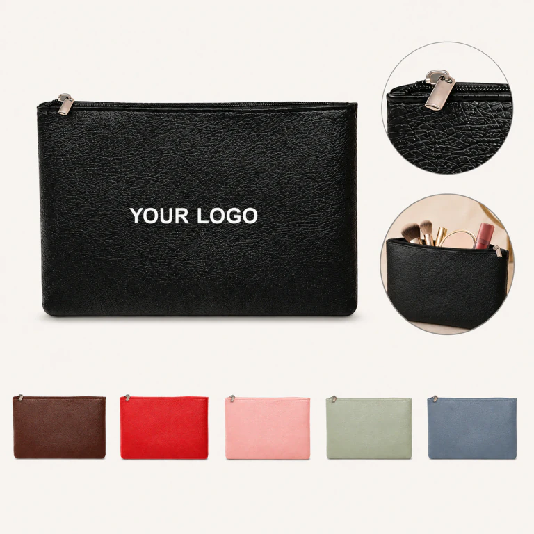 Large Cosmetic Bag Ultra Light Soft PU Leather Makeup Organizer Secure