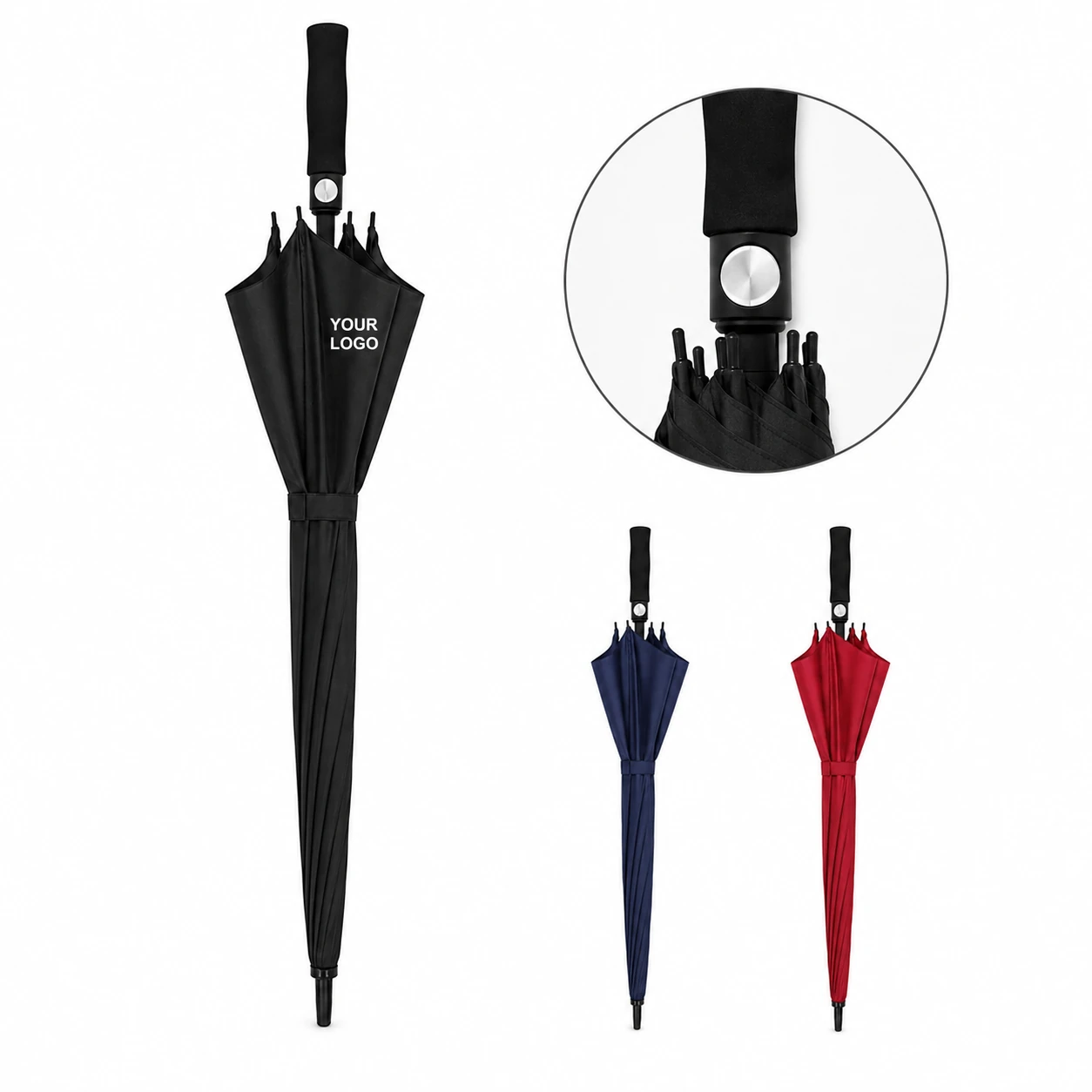 Automatic Open Close Windproof Travel Umbrella - Compact UV Protection