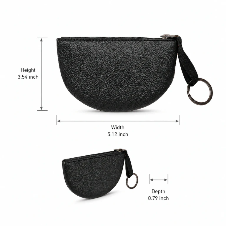Solid Color Semi-circular Ultra-thin Soft PU Leather Coin Purse