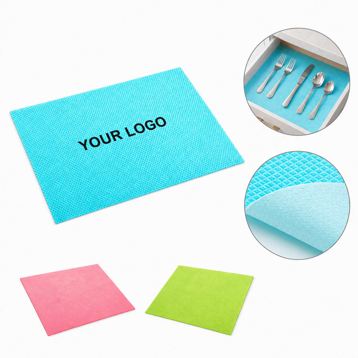 Cuttable Easy-to-Clean EVA Drawer Cabinet Placemats Heat-Insulating