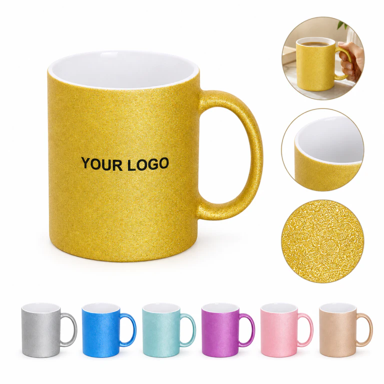 11oz Colors Shimmer Glitter Sublimation Ceramic Coffee Mug