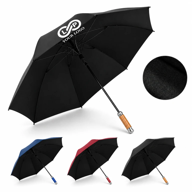 UV Protection Windproof Durable Straight Handle Automatic Umbrella