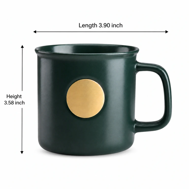 15 oz Customizable Vintage Matte Ceramic Coffee Mug with Logo