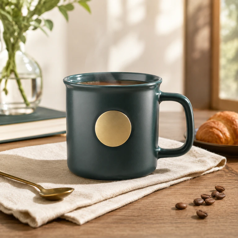 15 oz Customizable Vintage Matte Ceramic Coffee Mug with Logo