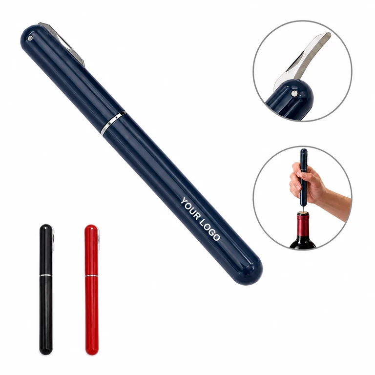 Stainless Steel Pen Type Pneumatic Vacuum Wine Corkscrew