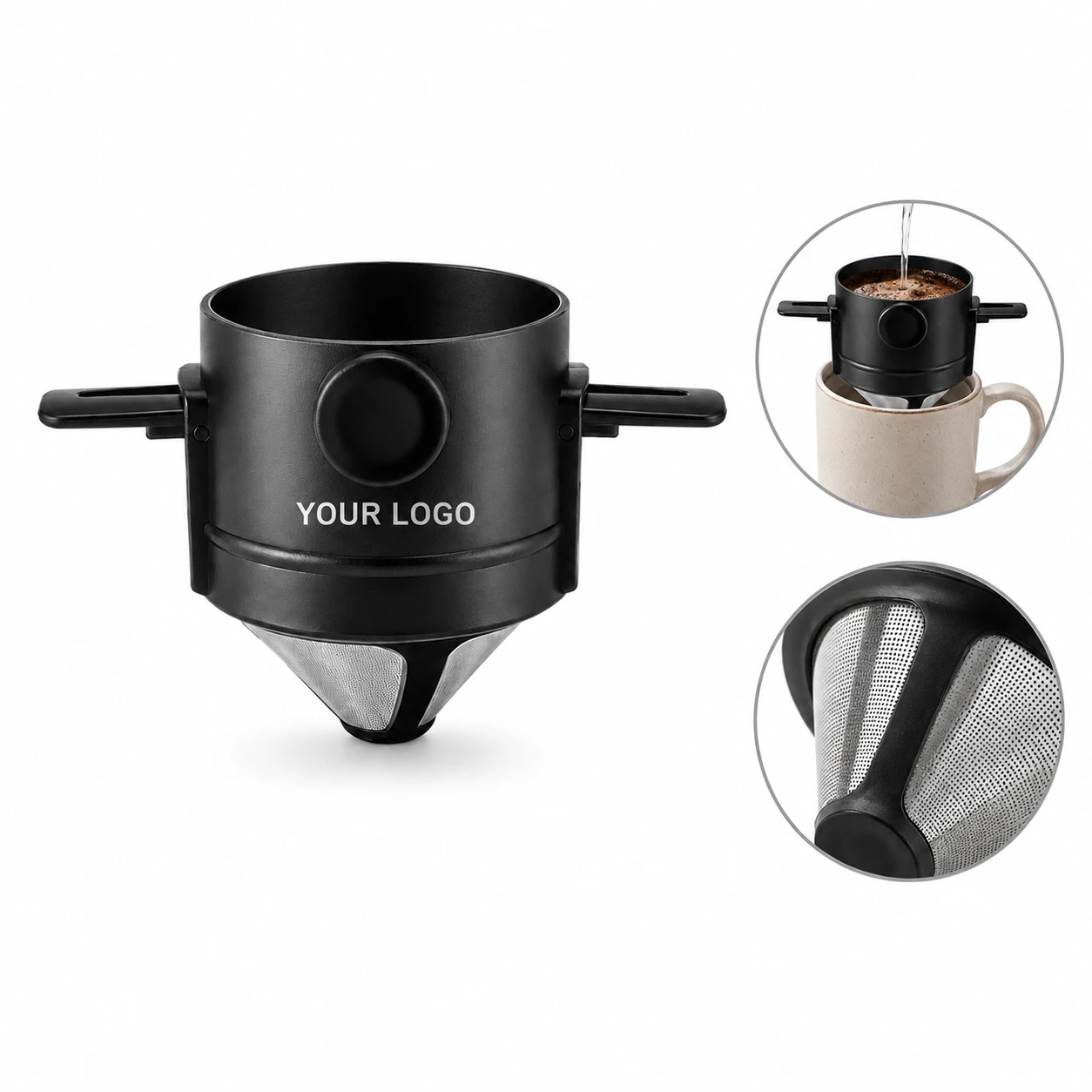Stainless Steel Single Layer Folding Mesh Hand Brewed Coffee Filter