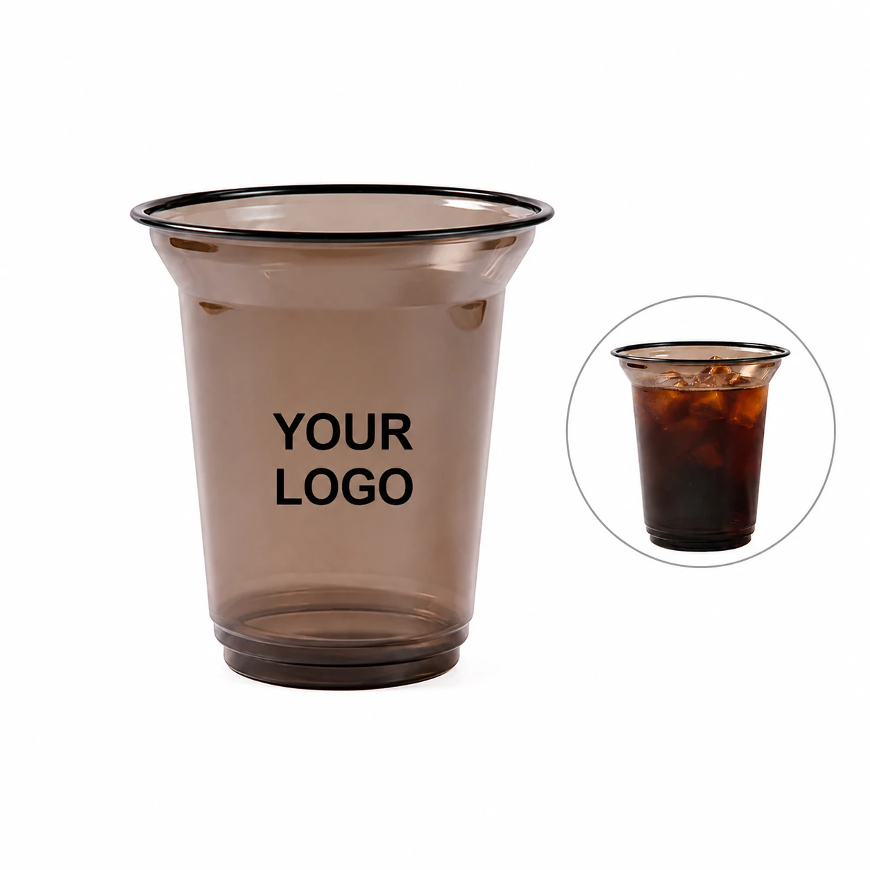 11 Oz Disposable Takeaway Cold Drink Milk Tea Cup Thickened Plastic