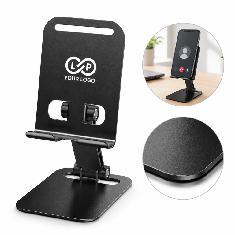 Foldable Heat Dissipation Metal Phone Stand with Adjustable Angle