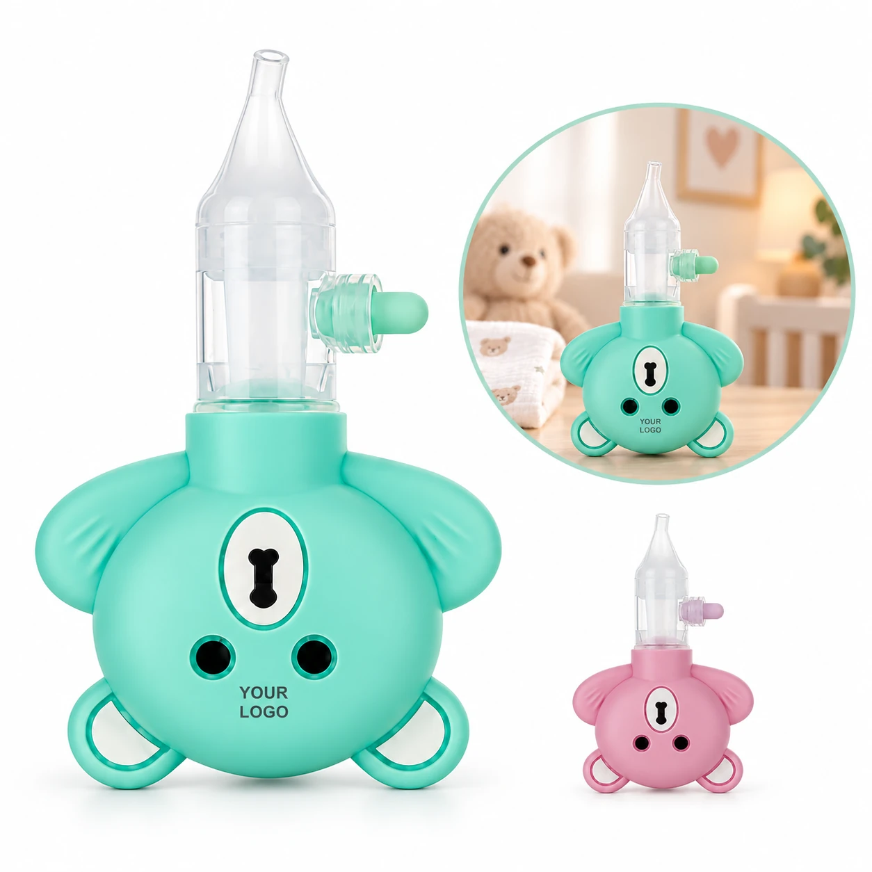 Baby Anti-Backflow Nasal Aspirator Portable Silicone Tip Safe Suction