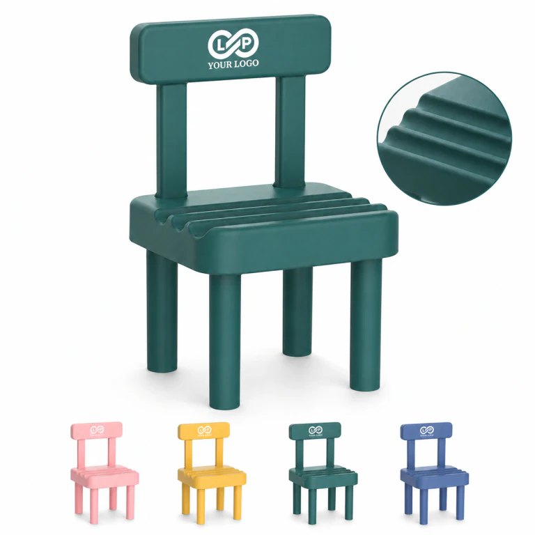 Multi-Angle Chair Shape Cell Phone Stand Cute Desk Ornament Plastic