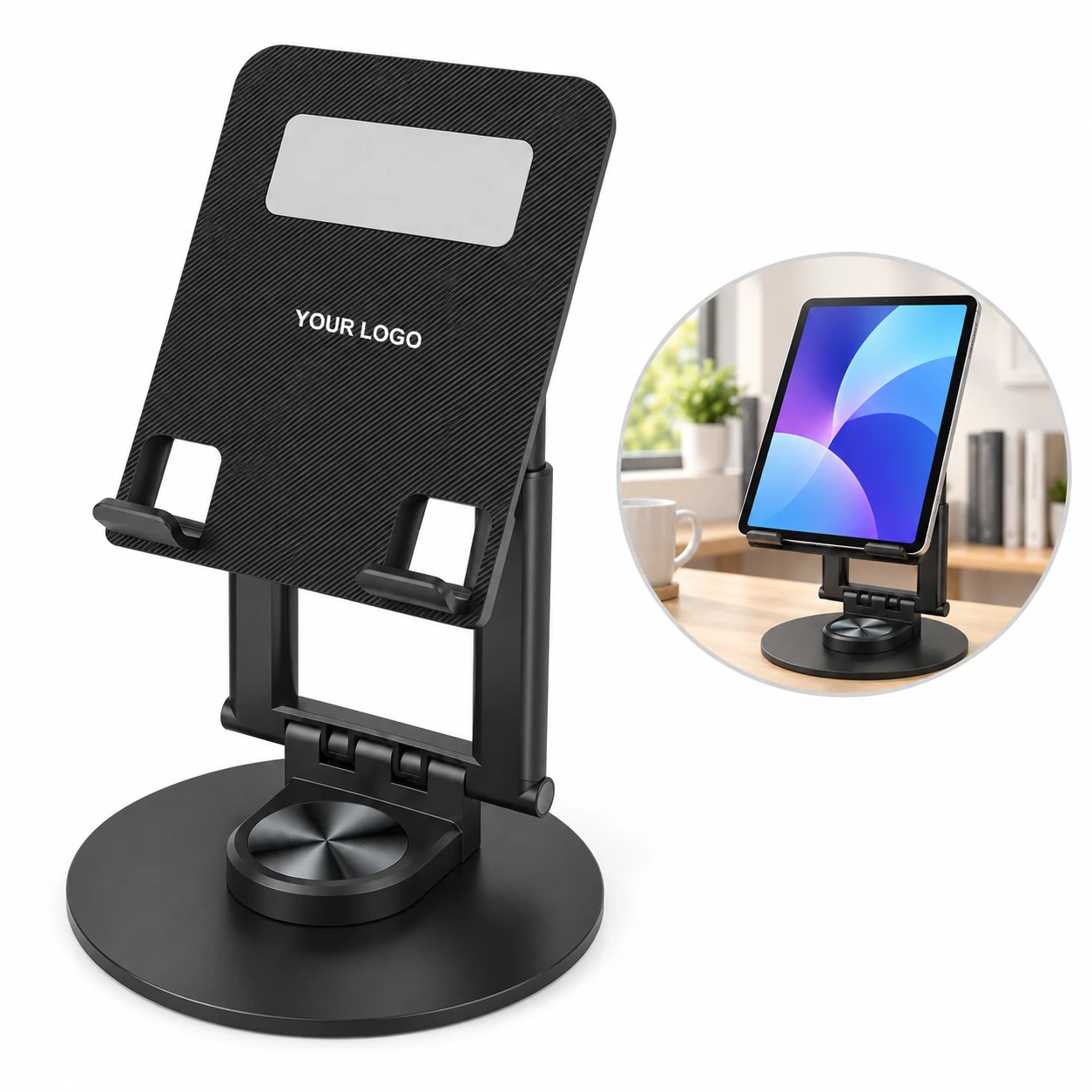 Portable Foldable Laptop Stand with Metal Structure Triangular Design for Desk Office Study Travel