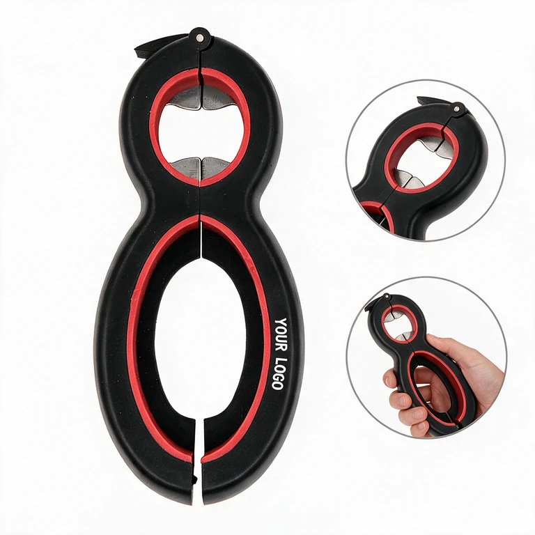 6 in 1 Multifunctional Stainless Steel Can Opener with Bottle Opener
