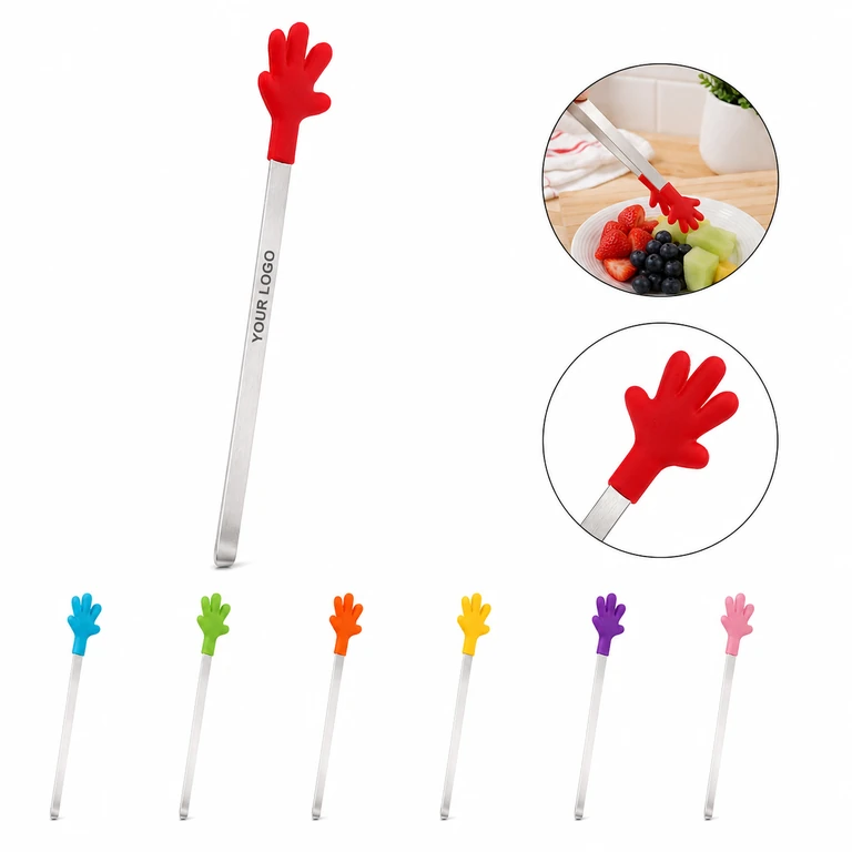 Stainless Steel Handle Food-grade Silicone Food Tongs Clip