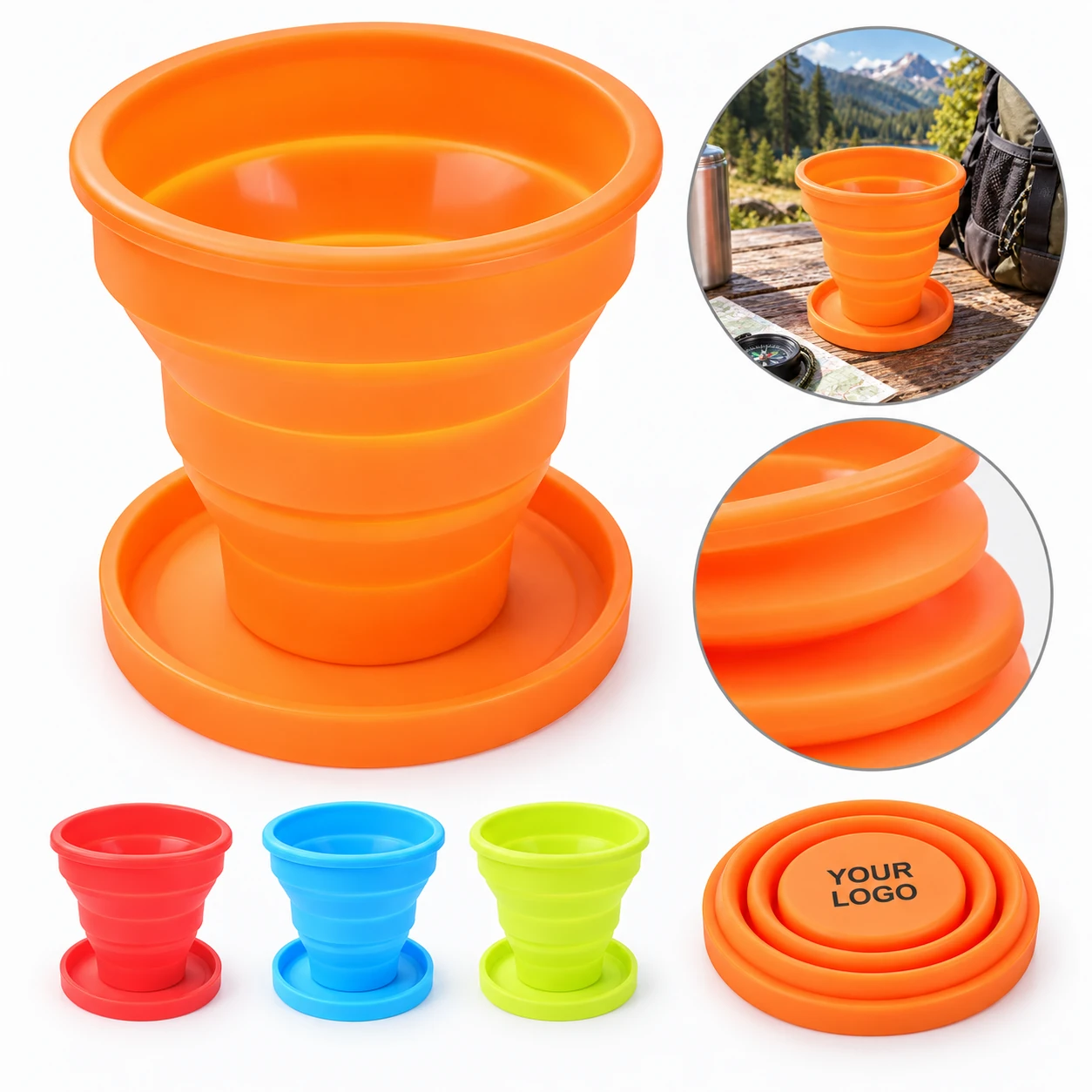 Outdoor Trip Portable High Temperature Foldable Silicone Water Cup
