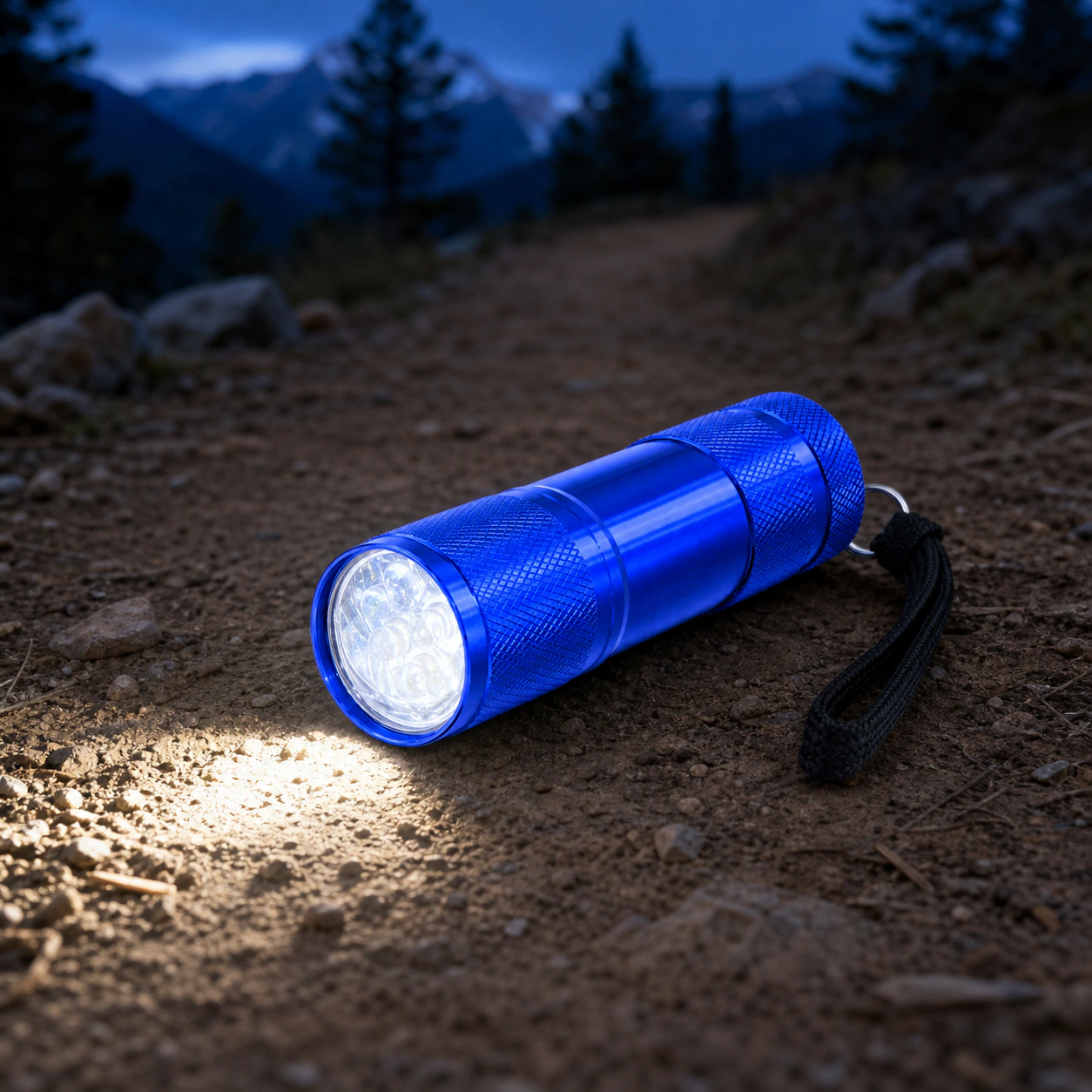 Aluminum Alloy 9LED White Light Mini Waterproof Flashlight