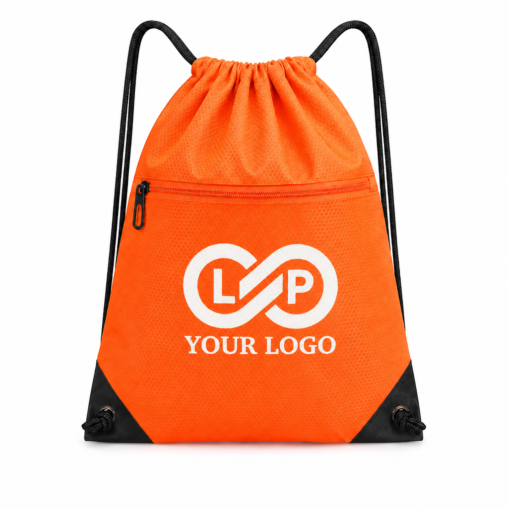 Waterproof Oxford Drawstring Backpack with Custom Logo and Pocket