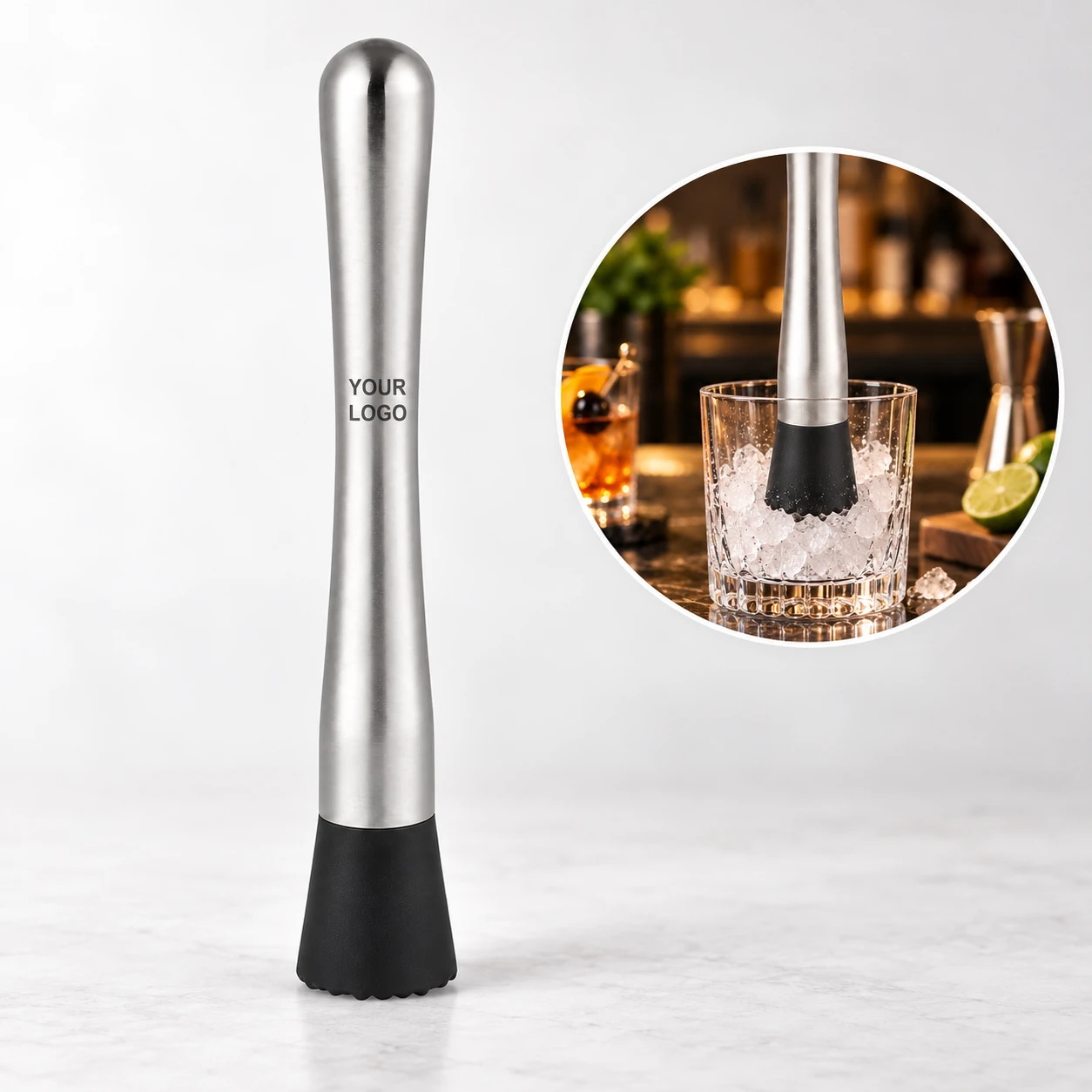 Stainless Steel Cocktail Ice Hammer for Crushing Ice Mixing Cocktails
