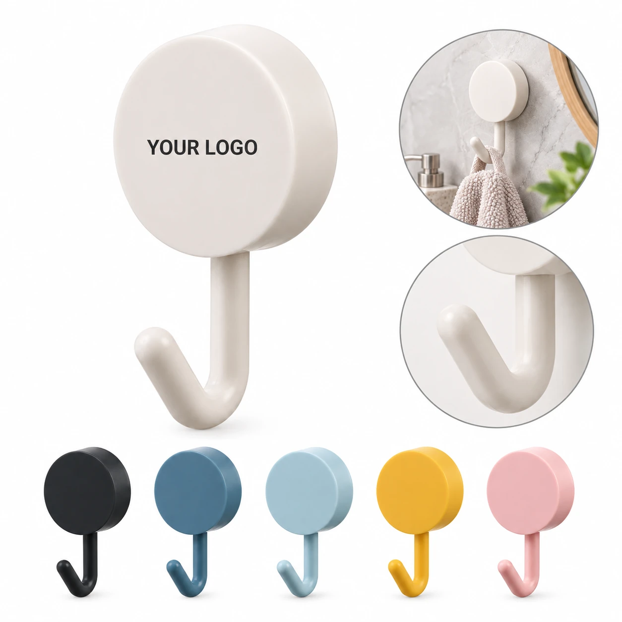 Cute Creative Colorful Punch-Free Kitchen Bathroom Wall Hook
