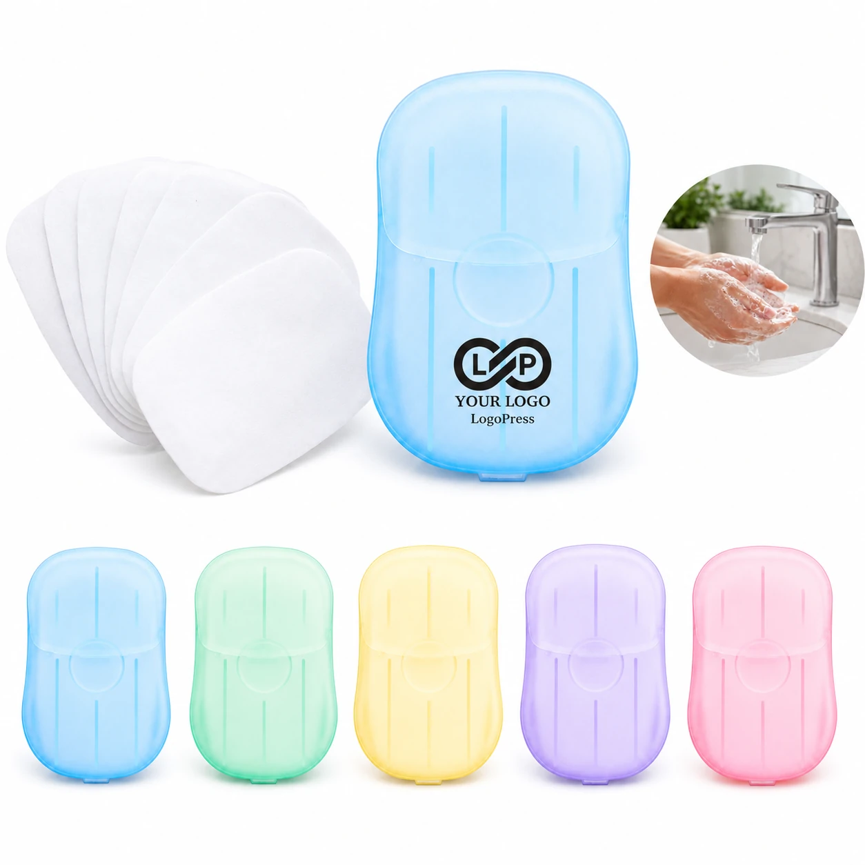 Mini Portable Travel Soap Sheets Box (20 Sheets)