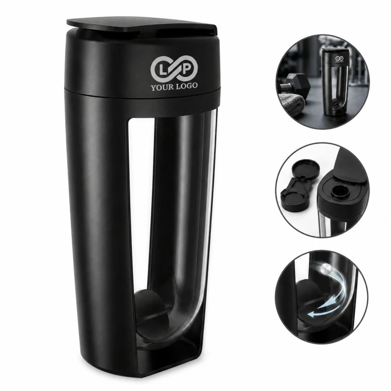 Sports Gym Protein Shaker Bottle BPA Free Leak-Proof Compact 600ml 500ml