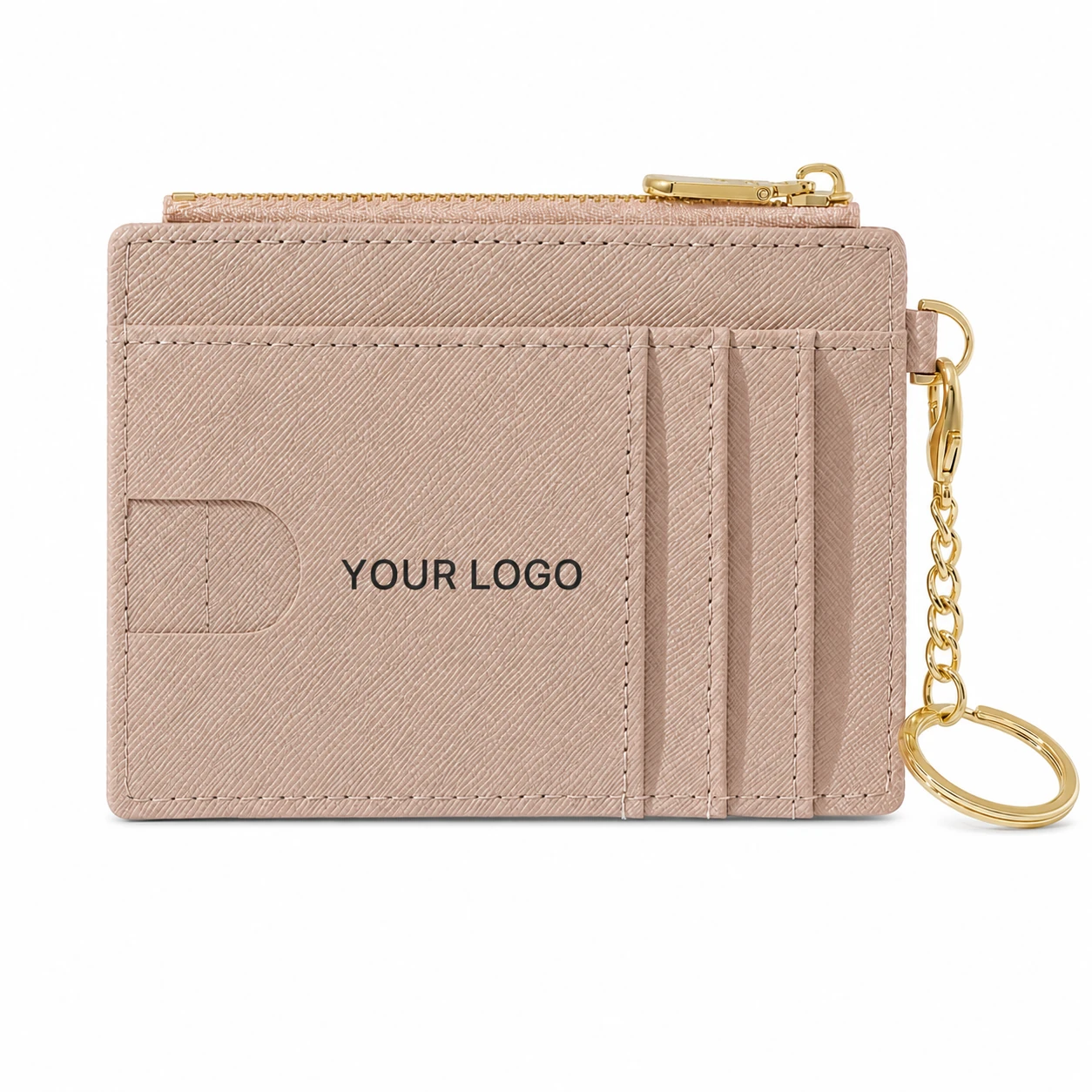 Multi-card slot portable practical keychain mini card holder