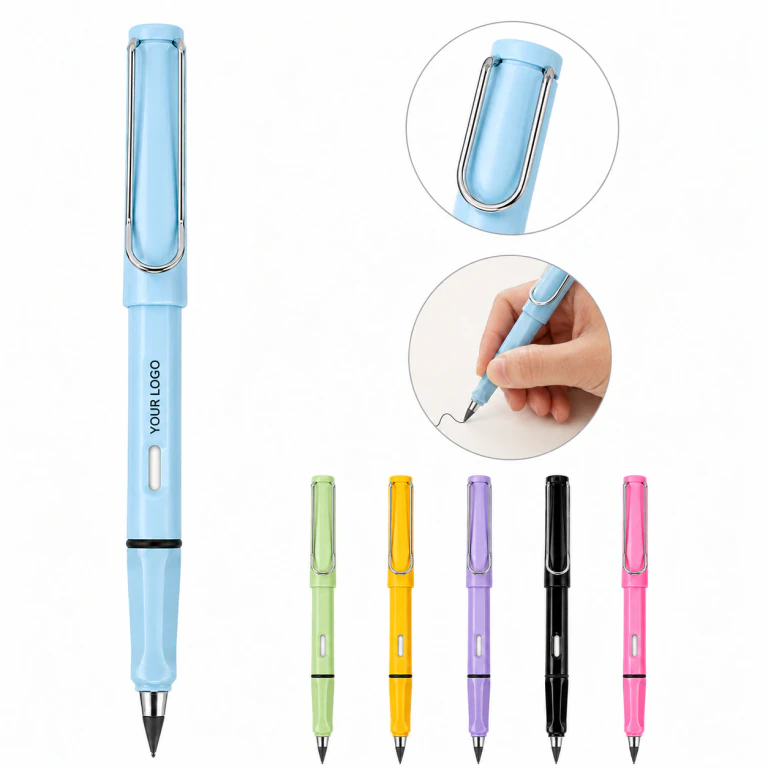 Reusable Inkless Eternal Pencils with Eraser, Replaceable Nibs