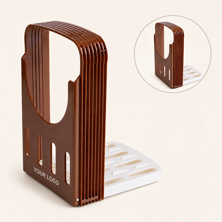 Compact Foldable Plastic Toast Slicer for Homemade Bread