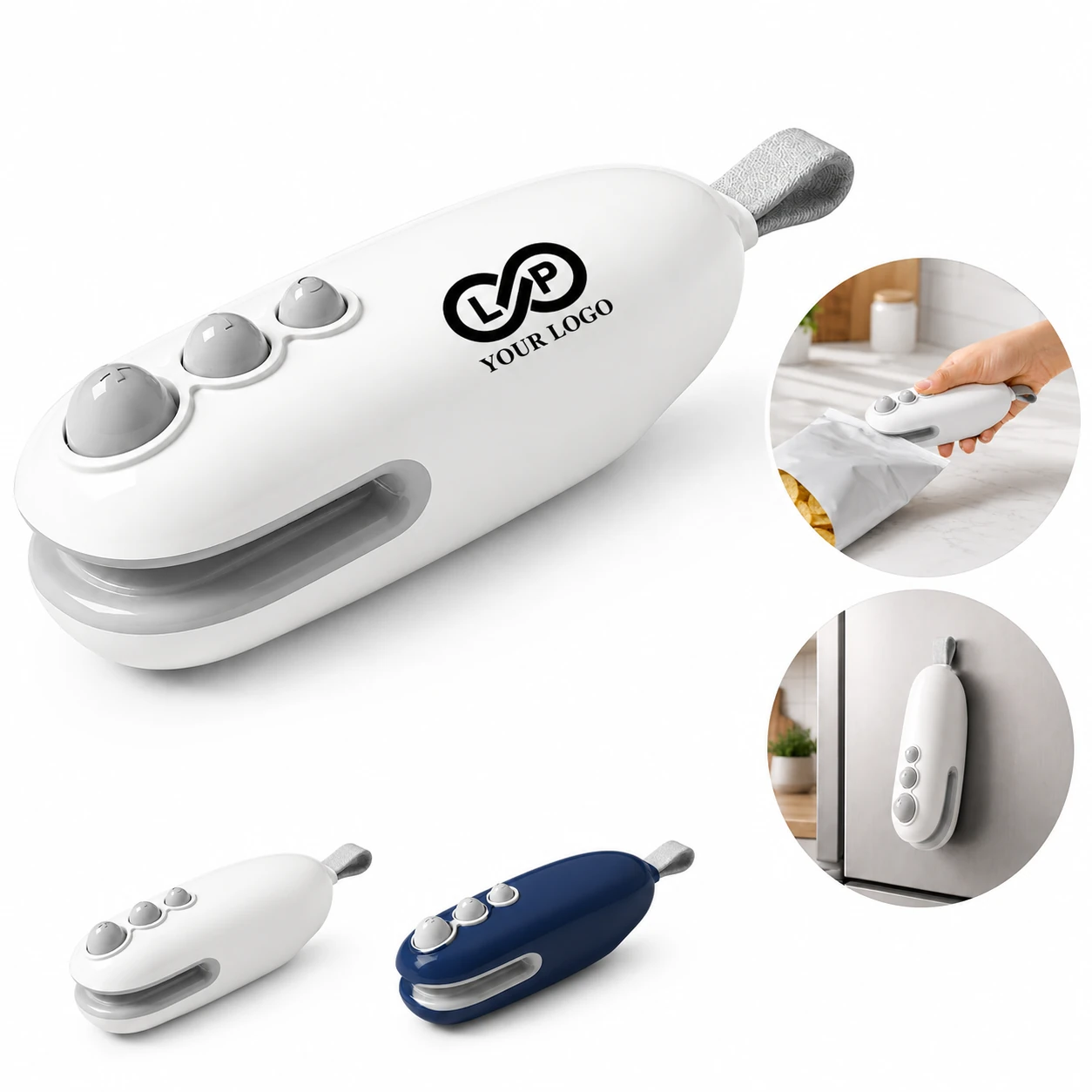 Rechargeable Snack Heat Sealer with Hidden Blade and Magnetic Design