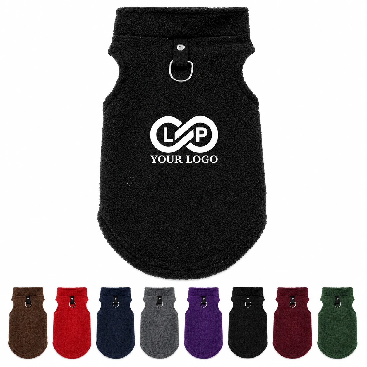 Thickened Soft Warm Pet Fleece Clothes with Traction Buckle