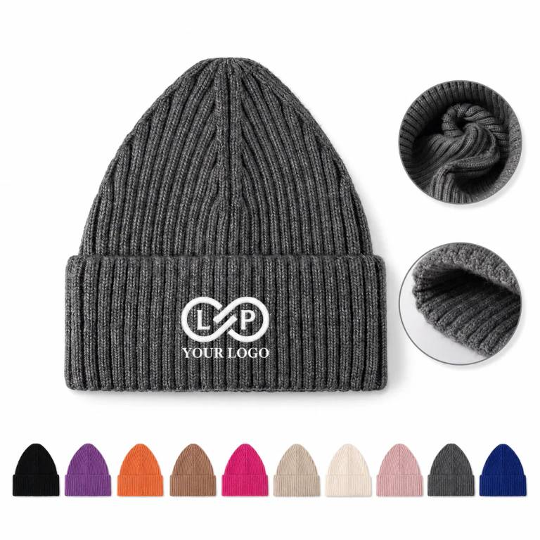 Unisex Winter Warm Cashmere Knit Beanie Hat