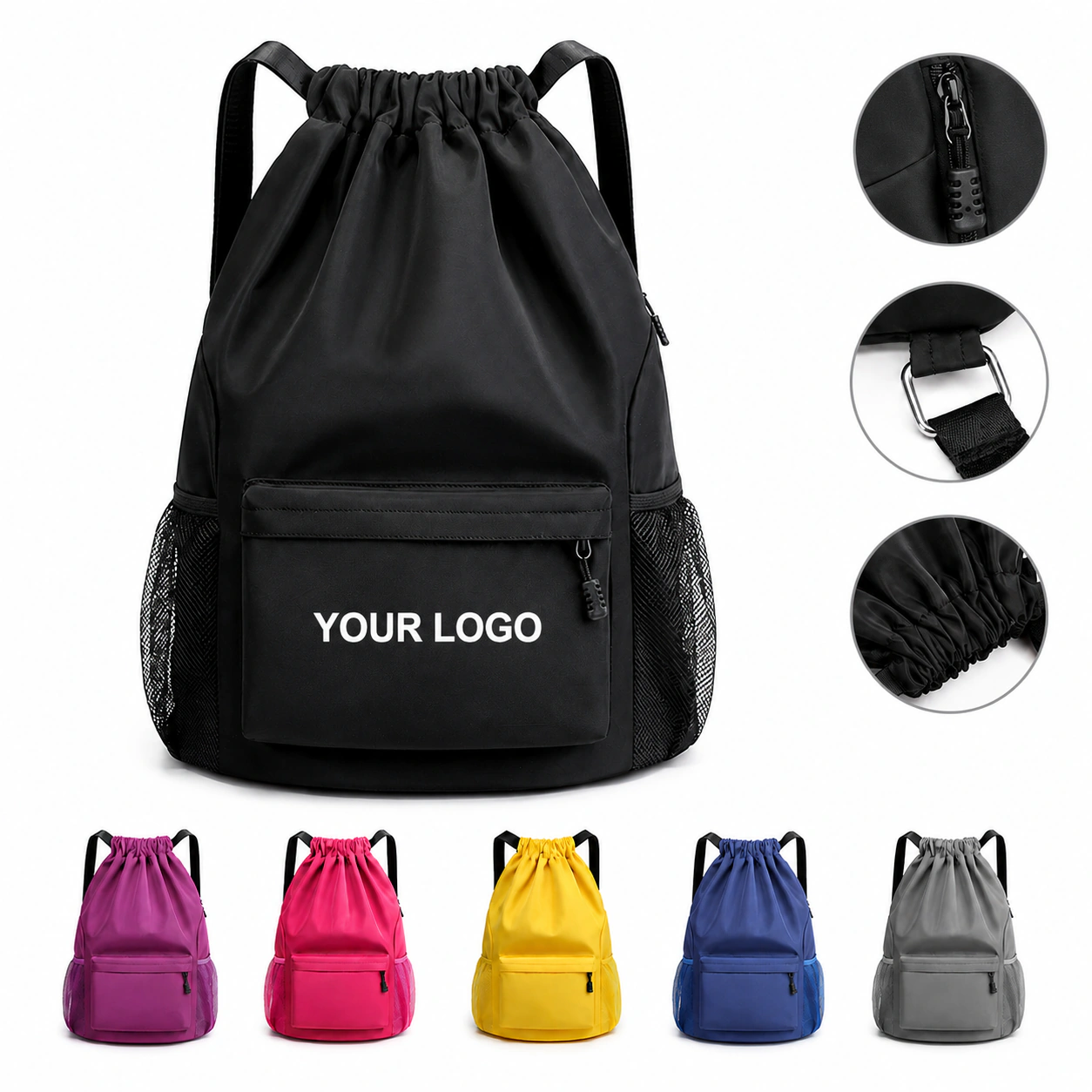 Large Capacity Sports Fitness Travel Drawstring Backpack Bag