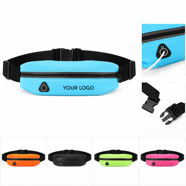 Waterproof Invisible Sports Waist Bag for Fitness with TPE Material