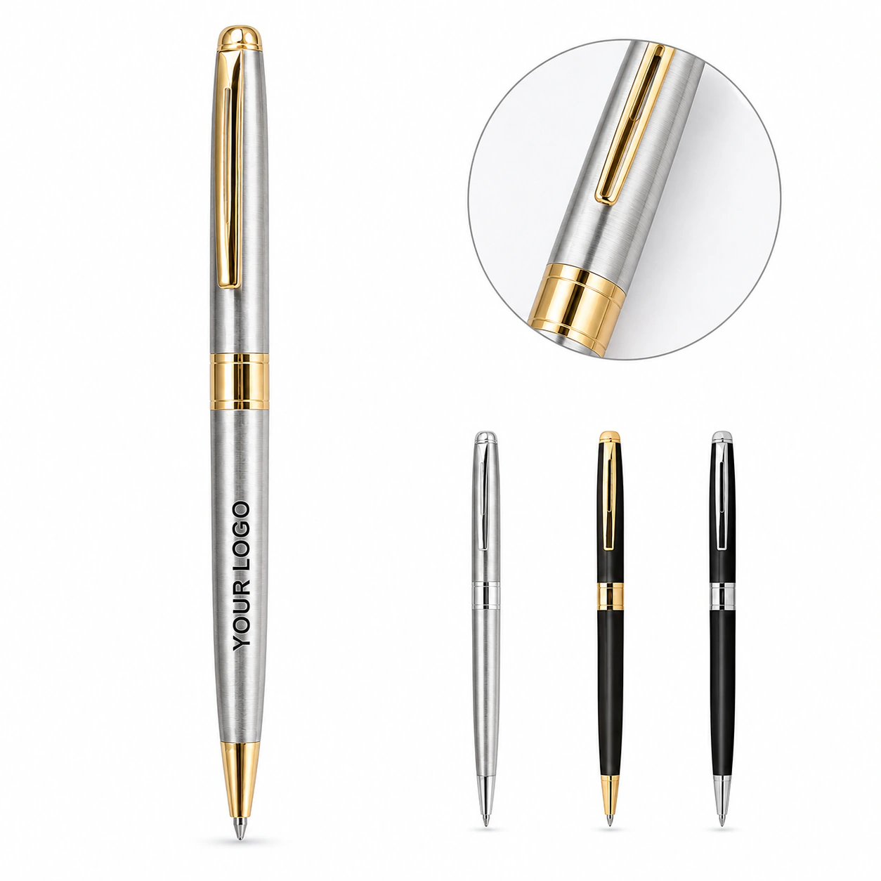 Simple Practical Portable Metal Business Ballpoint Pen