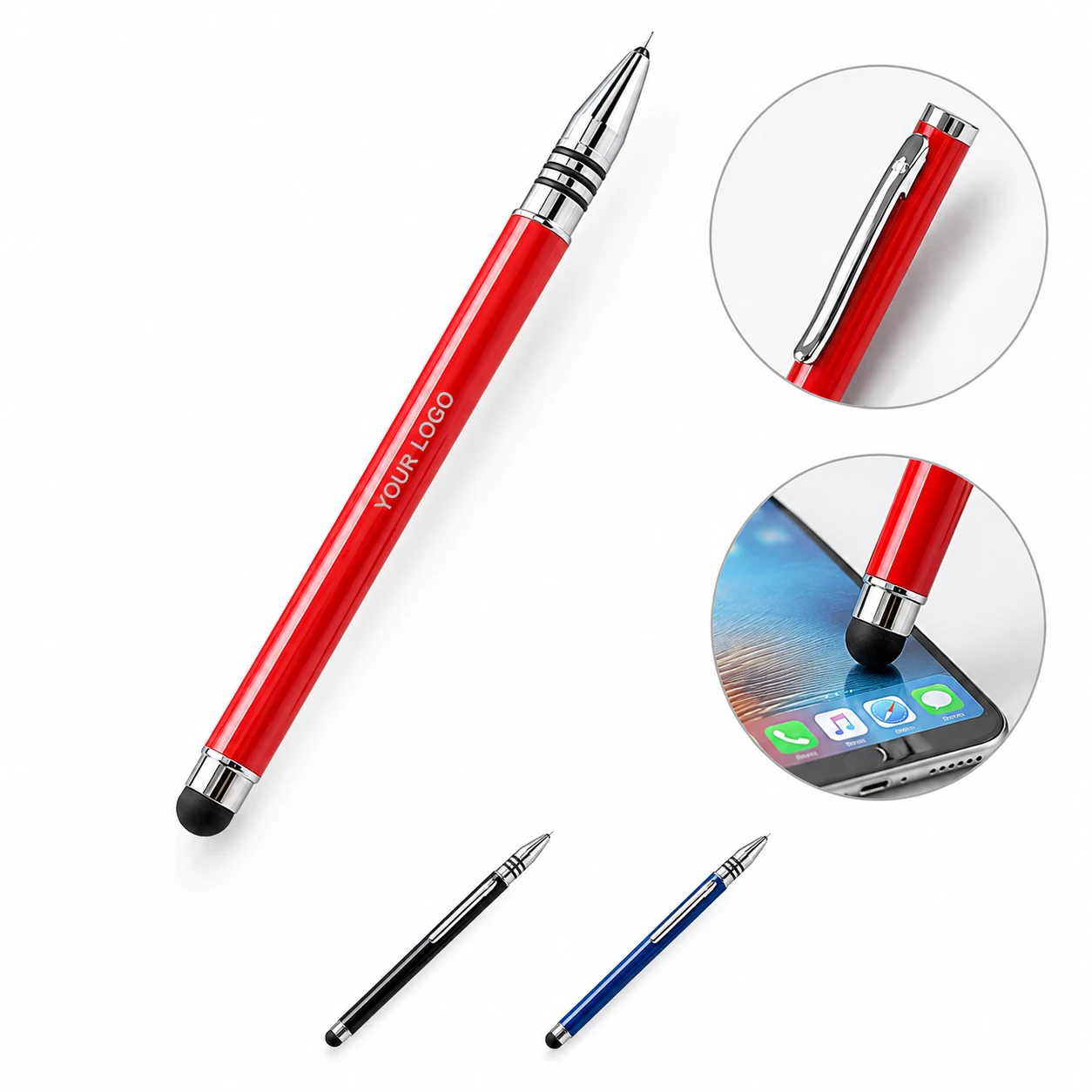 Metal Ballpoint Pen with Clip, Non-slip Grip & Customizable Logo