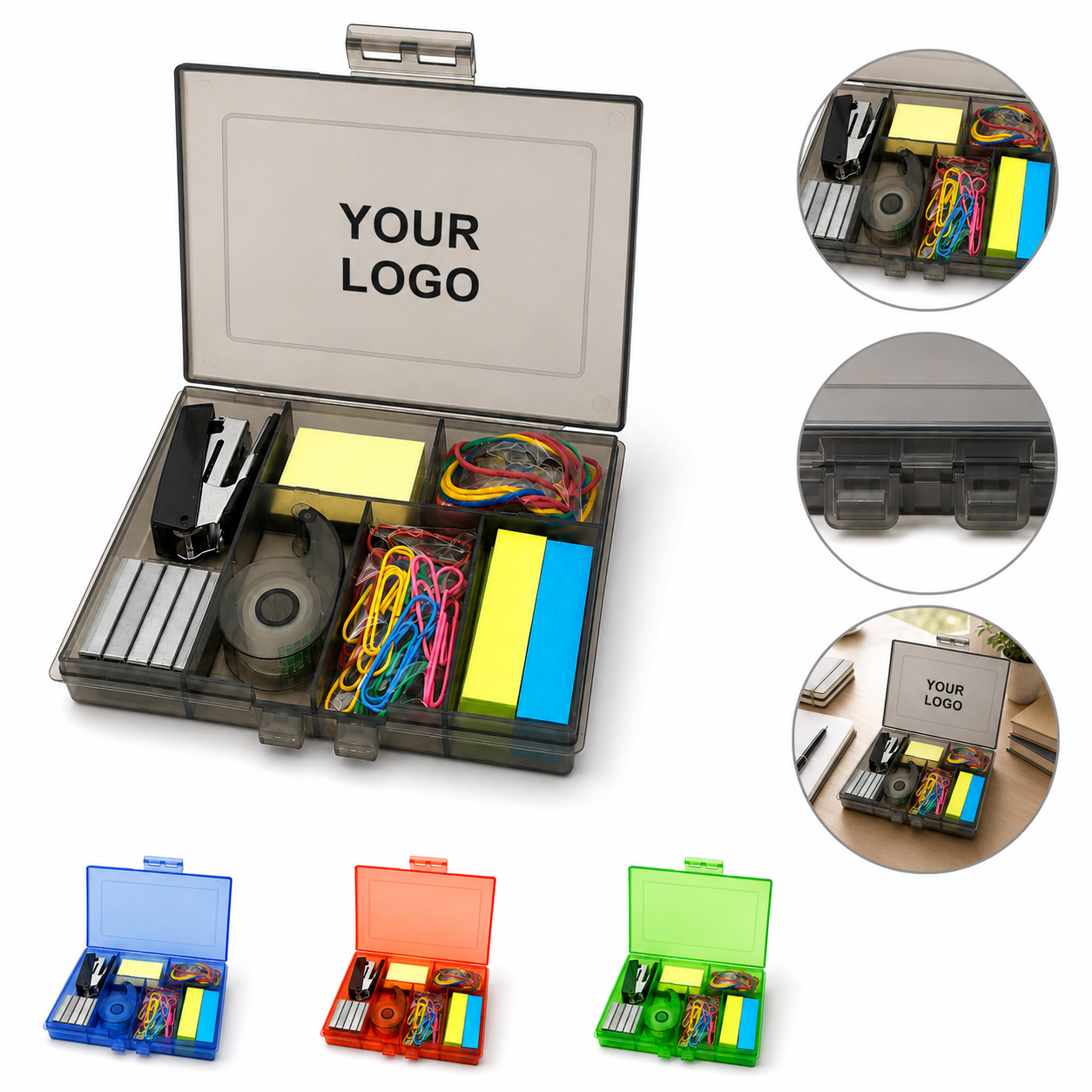 7-piece Travel Mini Business Office Study Stationery Set - Plastic