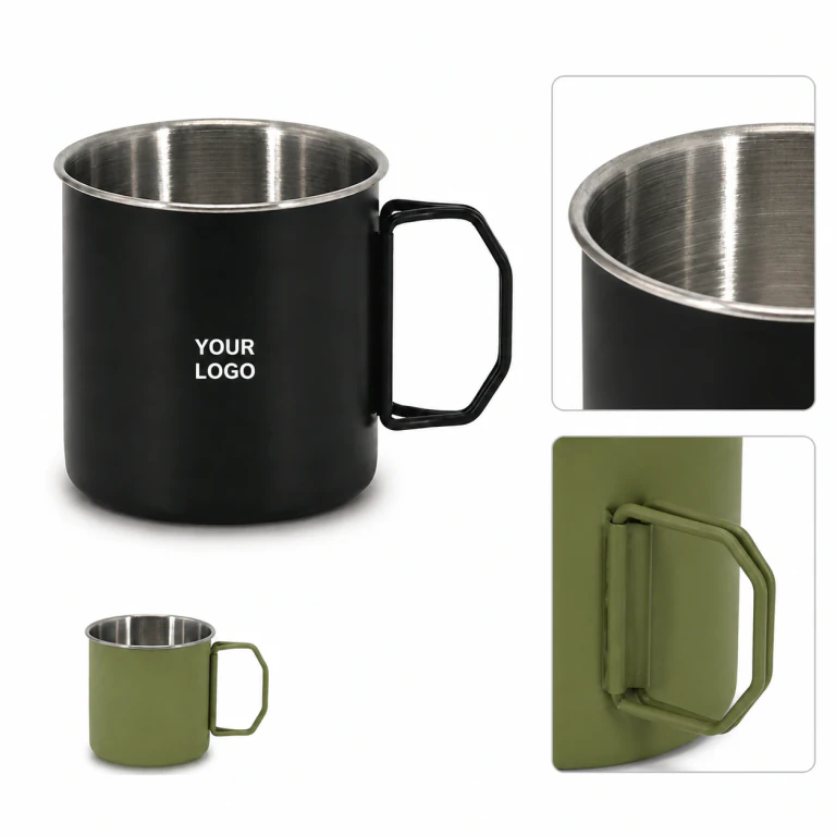 Aluminum Alloy Folding Thickened Camping Portable Cup Mug