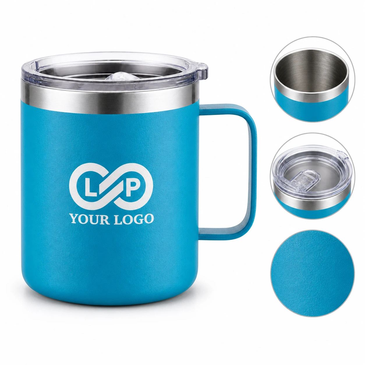 Insulated Office Home Travel Tumbler Coffee Mug with Lid