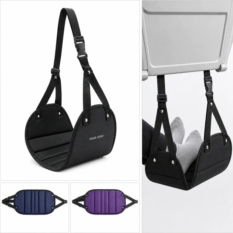 Comfy Airplane Foot Hammock with Custom Logo for Travel Comfort