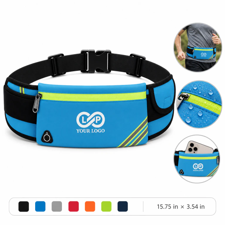 Waterproof Neoprene Sports Waist Bag with Adjustable Belt