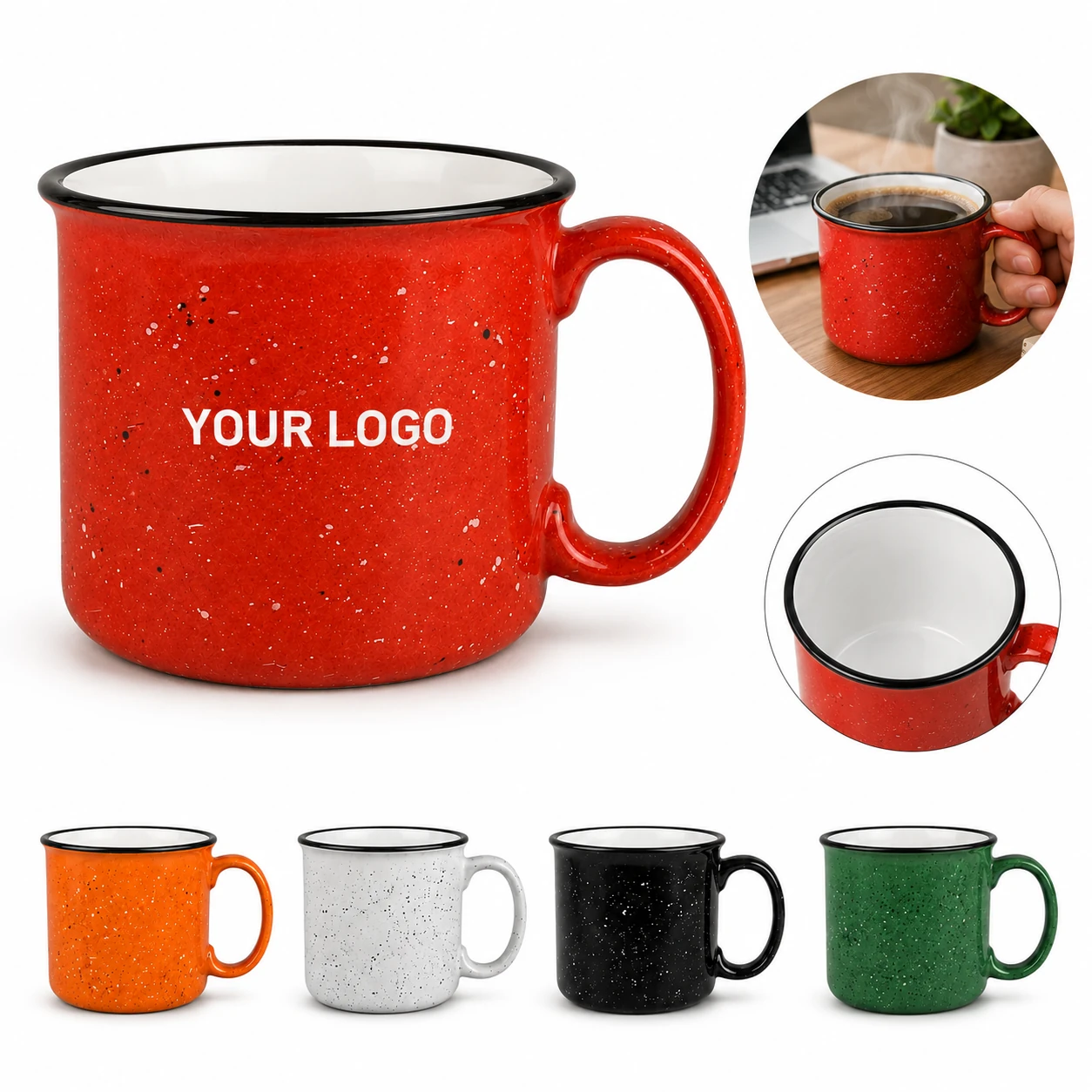 15oz Elegant Durable Ceramic Mug Coffee Cup for Home Office