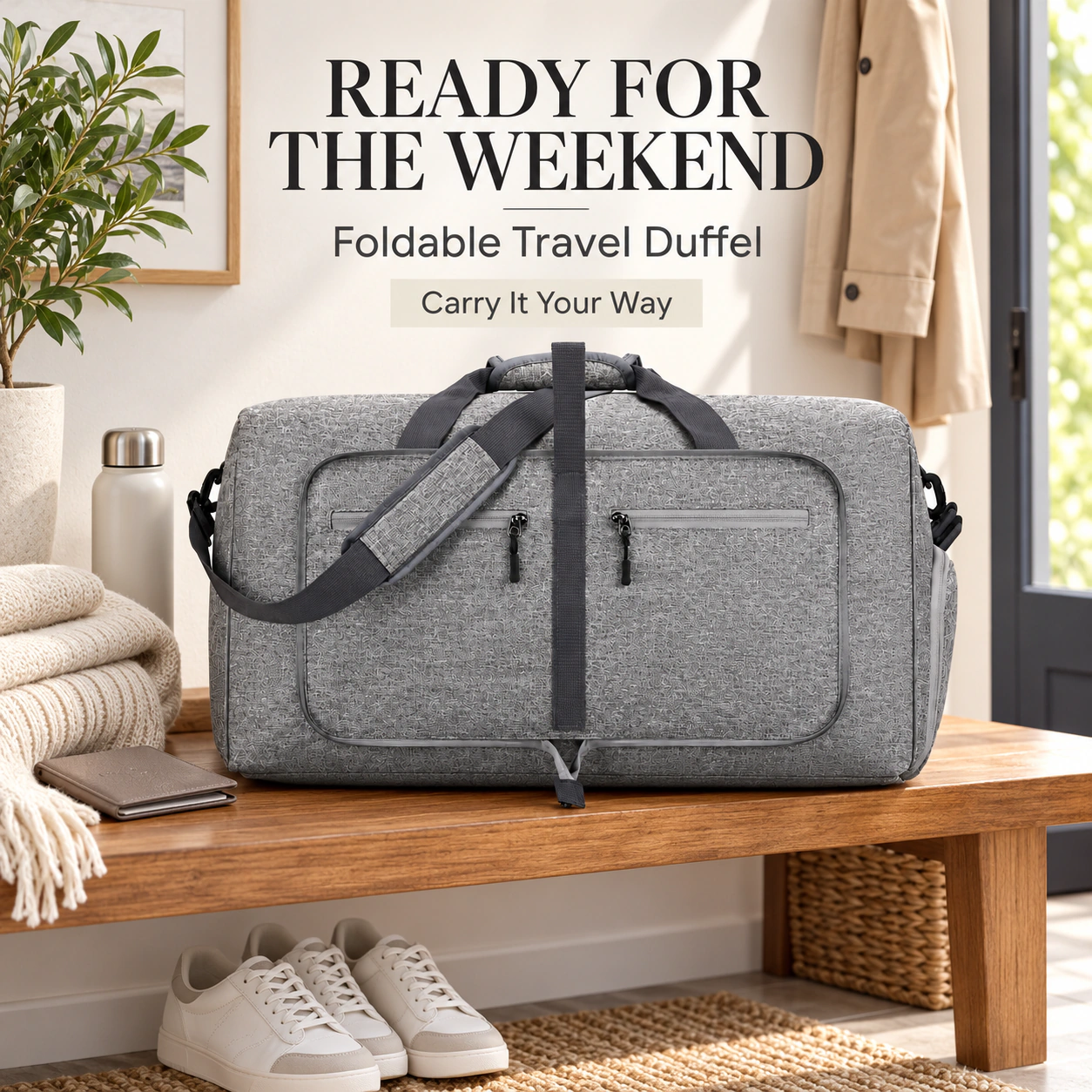 Foldable Travel Large Capacity Fitness Sports Luggage Duffel Bag