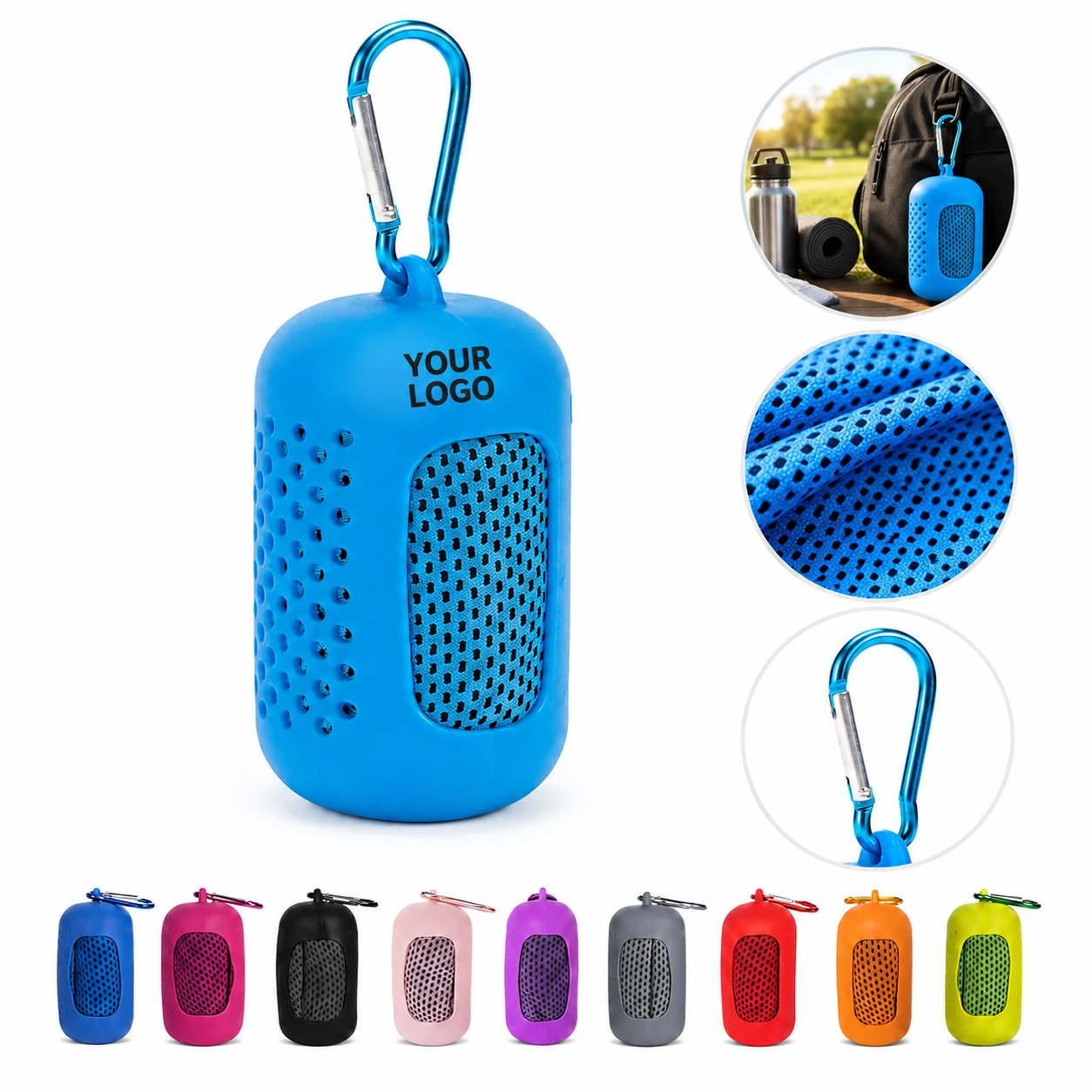 Golf Camping Fitness Quick Dry Ice Cooling Portable Silicone Towel