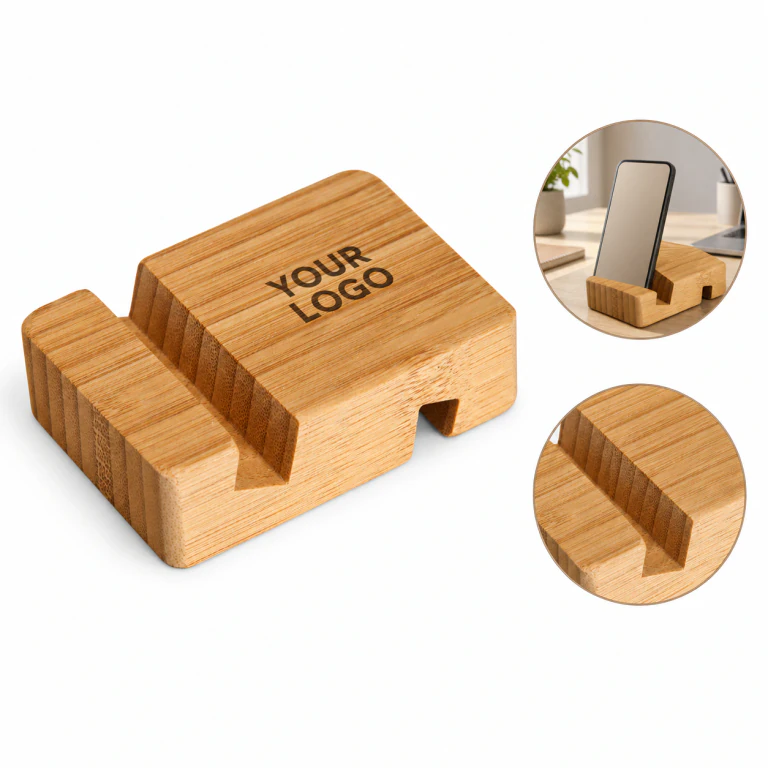 Universal Bamboo Desktop Tablet and Cell Phone Holder Stand