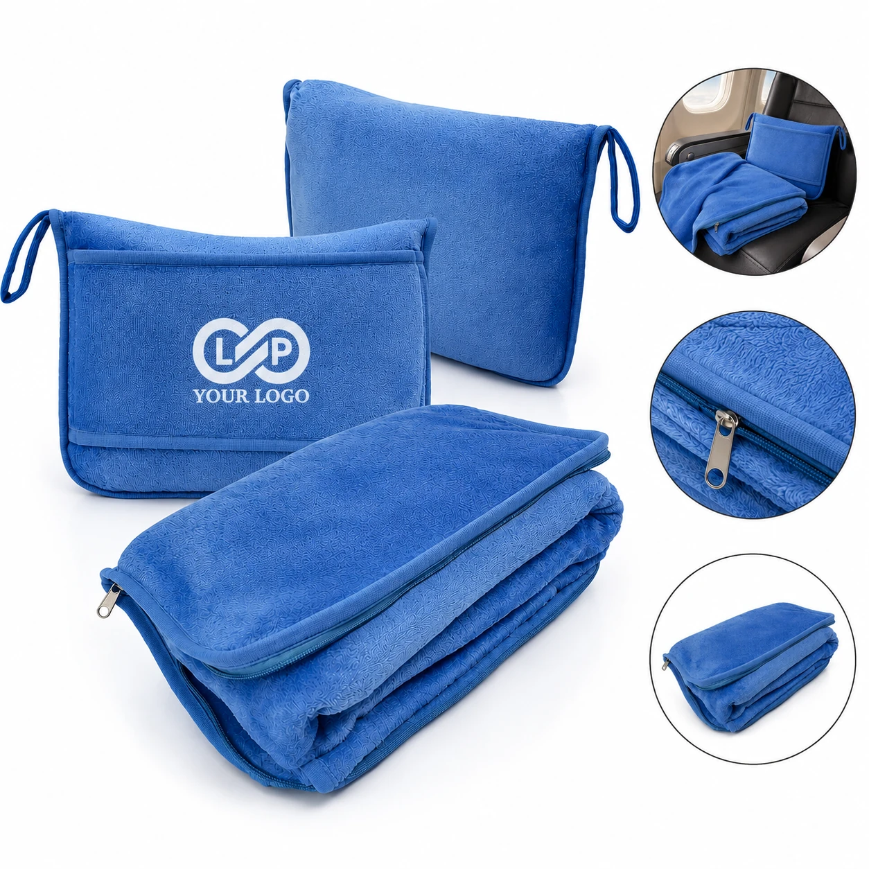 Multifunctional Soft Comfortable Warm Pillow Travel Blanket