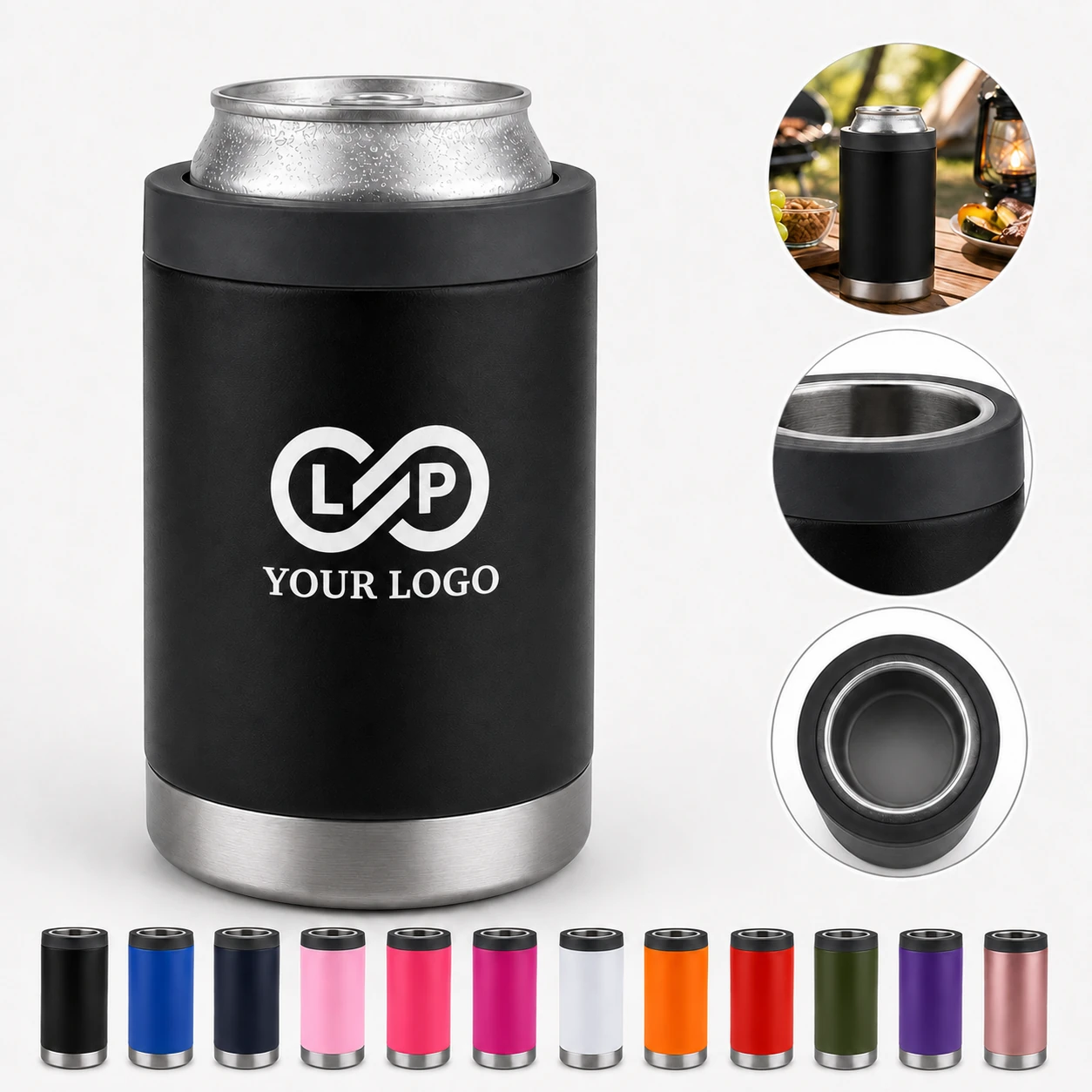 14oz Stainless Steel Insulated Beer Holder Can Cooler