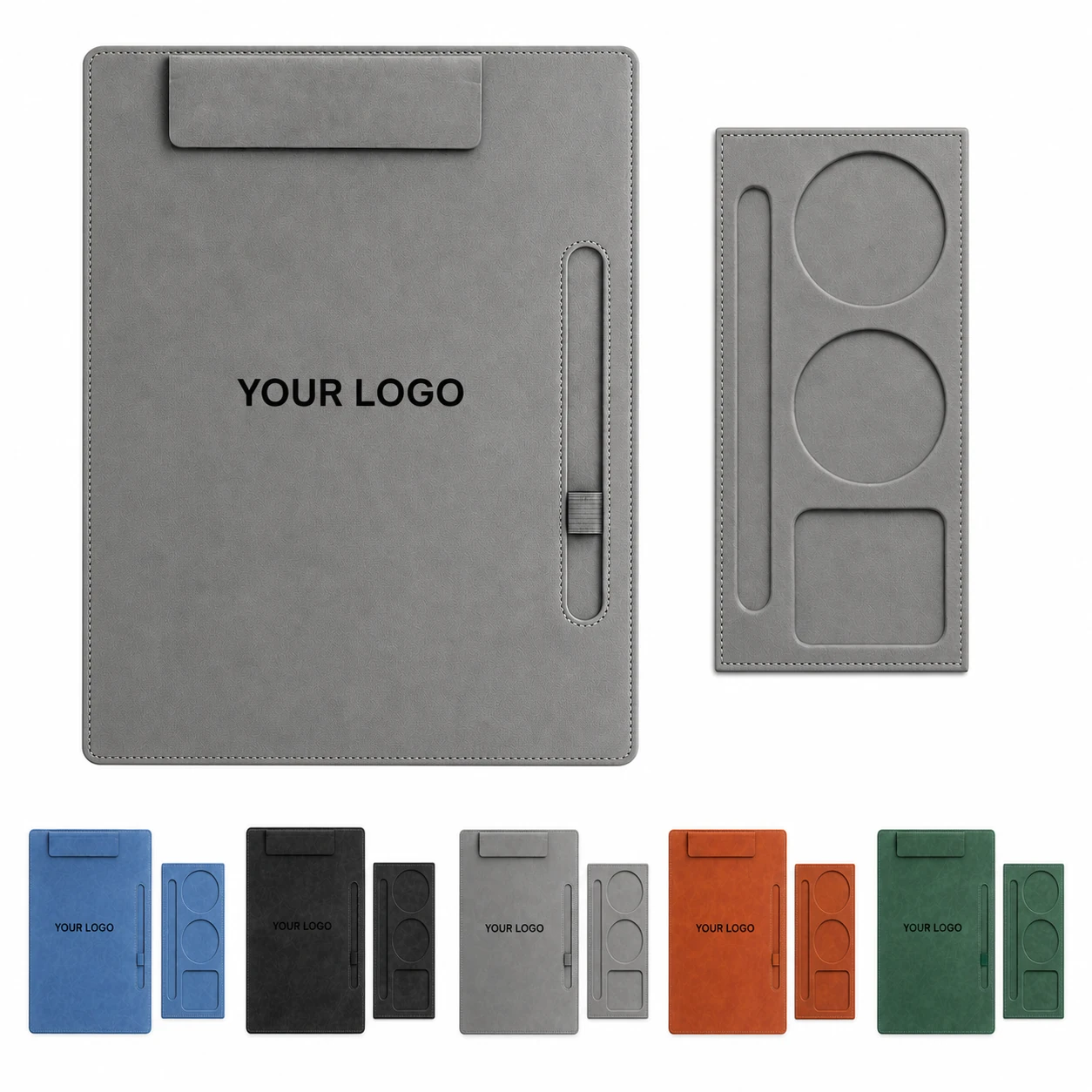 Nurse Office School A4 Leather Clipboard with Cup Coaster