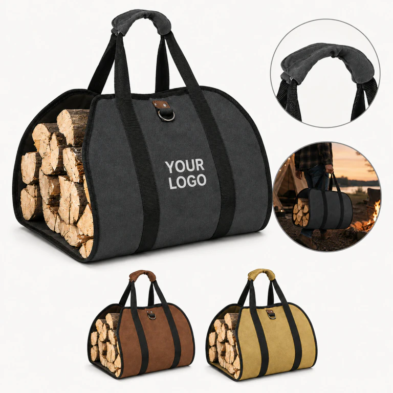 Outdoor Portable Durable Oxford Cloth Firewood Carrier Tote Bag