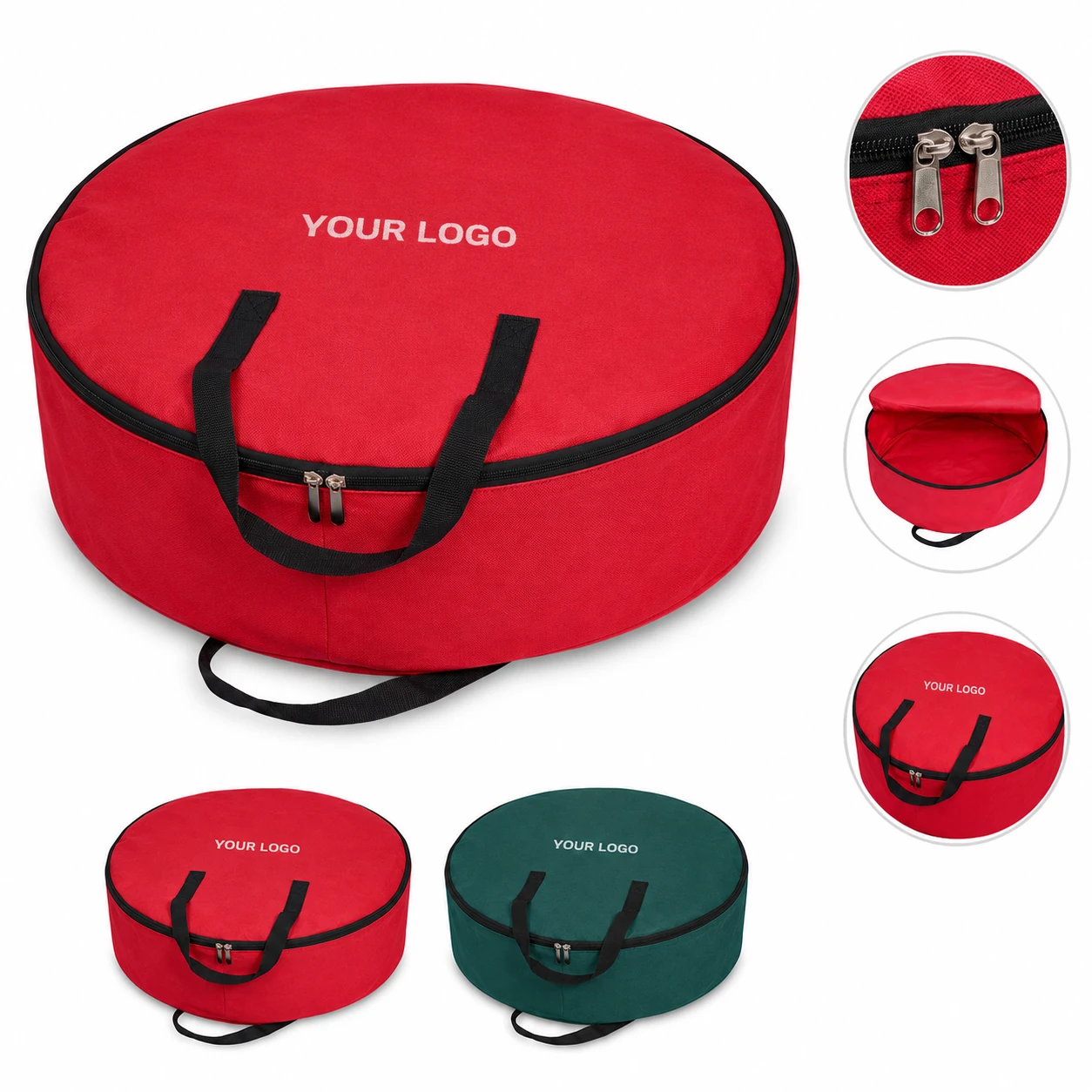 Durable Christmas Wreath Storage Bag with Sturdy Handle